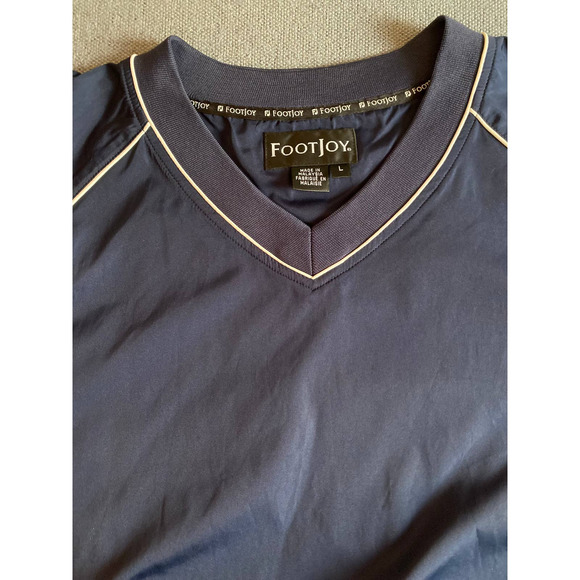 FootJoy FJ WindShirt Men's Large Blue Golf Pullover Windbreaker short sleeves - Picture 13 of 15